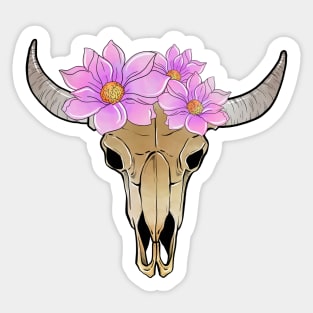 Boho Skull Sticker